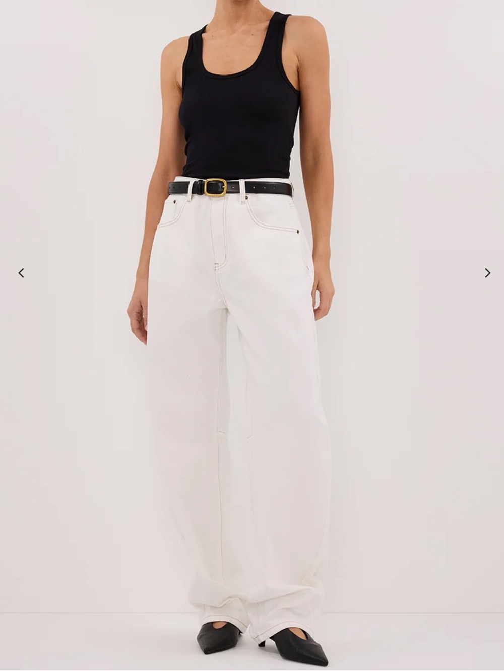 DISSH Liv White Denim Barrel Leg Jean Sz 6